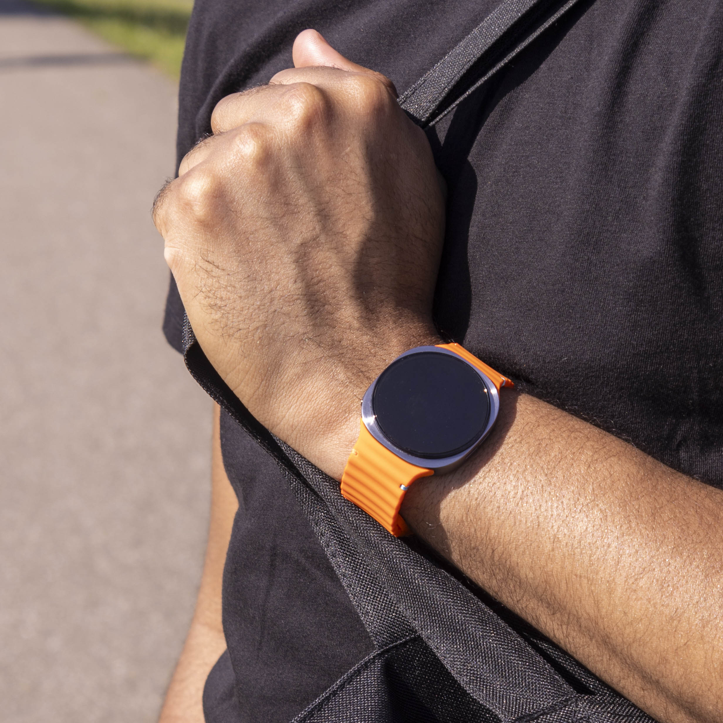 Samsung Galaxy Watch 8 Classic Wave Silikon Armband (Orange)