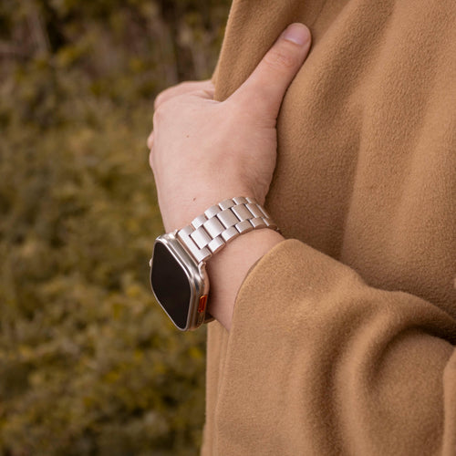 Apple Watch stalen band (sterrenlicht)