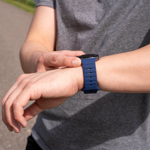 Samsung Galaxy Watch 8 - 40mm Outdoor Silikonarmband (Dunkel Blau)