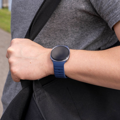 Samsung Galaxy Watch 8 - 40mm Outdoor Silikonarmband (Dunkel Blau)