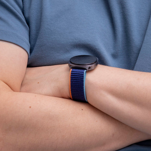 Samsung Galaxy Watch 8 - 44mm Nylonarmband (Dunkel Blau Mix)