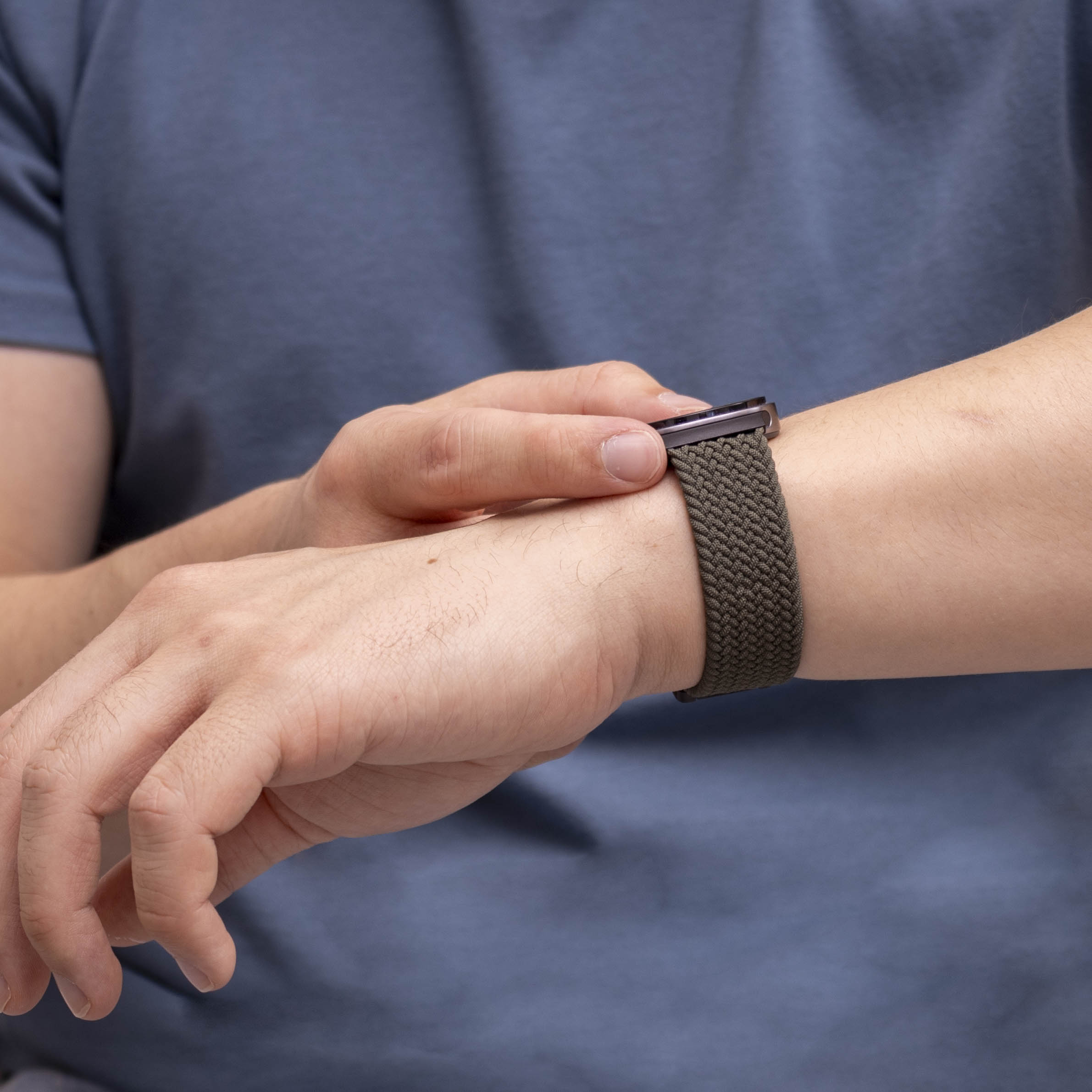 Samsung Galaxy Watch 8 Classic Geflochtenes Armband mit P-Schnalle (Grün)