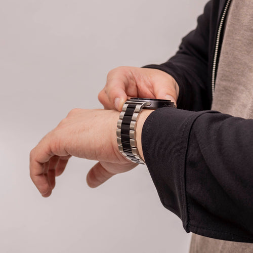 Bandz Bracelet acier 'Classic' Samsung Galaxy Watch 8 Classic (argent/noir)