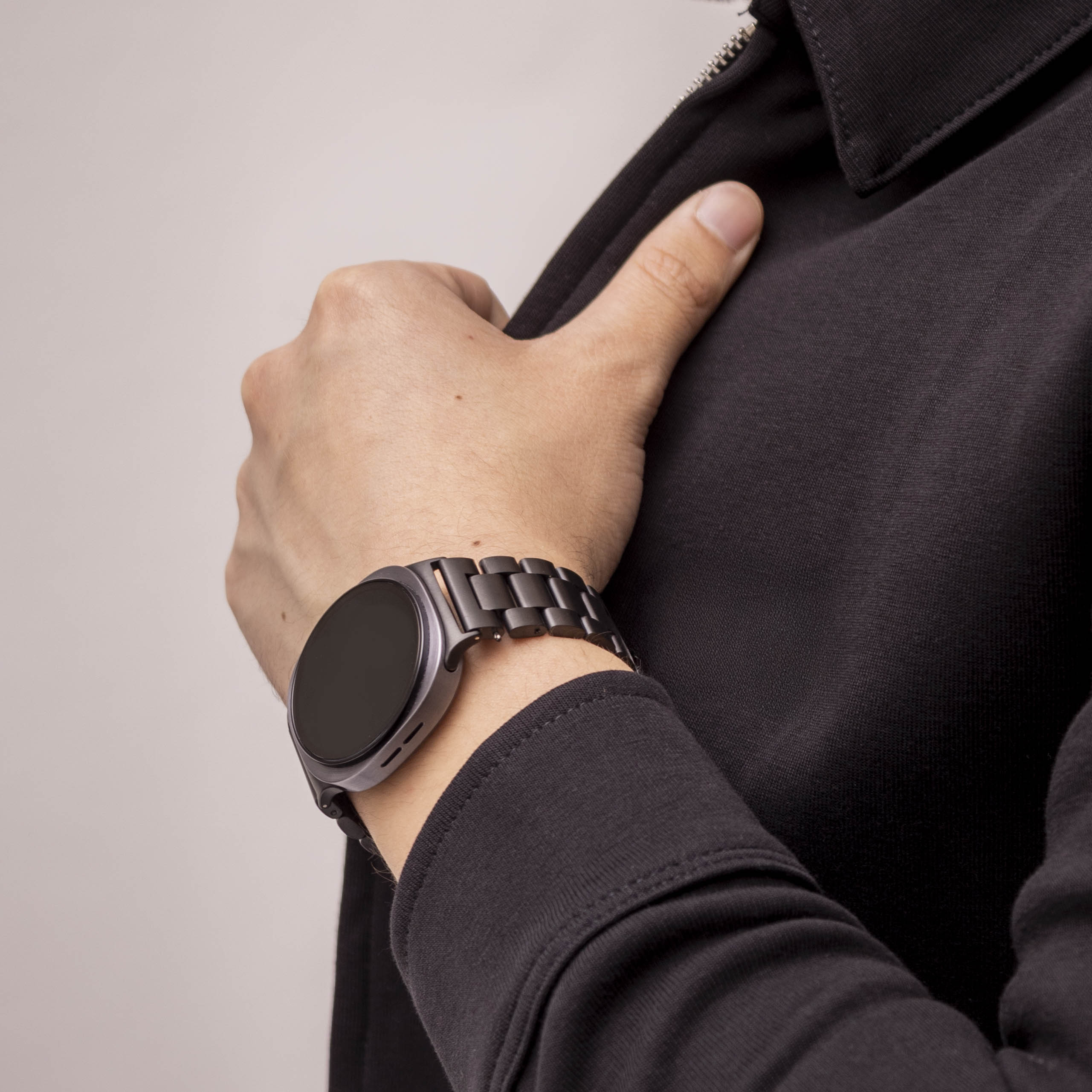 Bandz Samsung Galaxy Watch 8 - 40mm Stahl Armband 'Klassisch' (Schwarz)