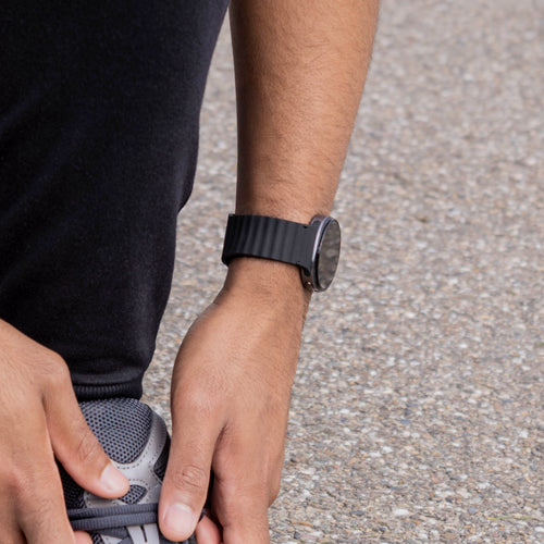  Samsung Galaxy Watch 8 - 40mm wave siliconen bandje (zwart)