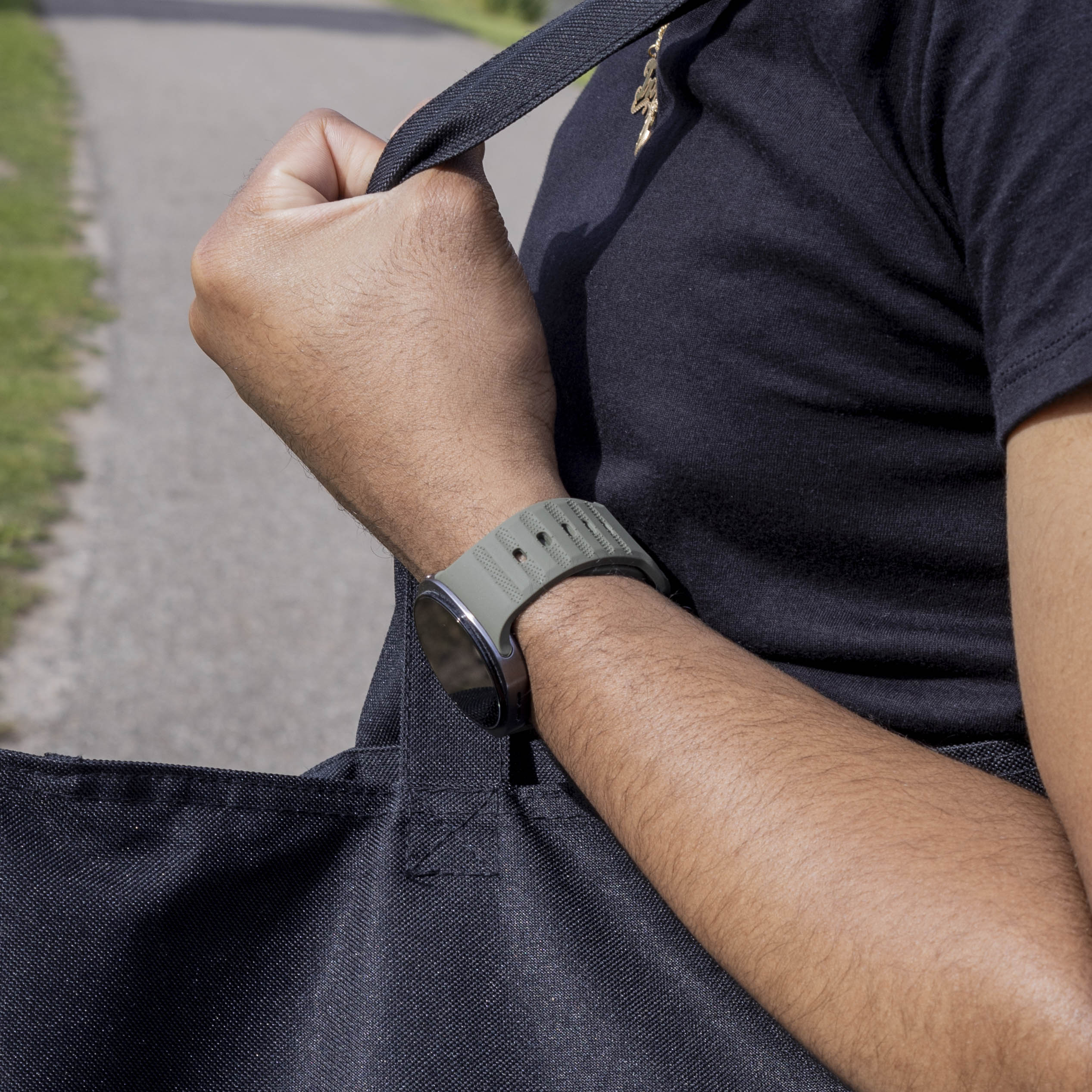 Samsung Galaxy Watch 8 - 40mm Outdoor Silikon Armband (Dunkel Grün)