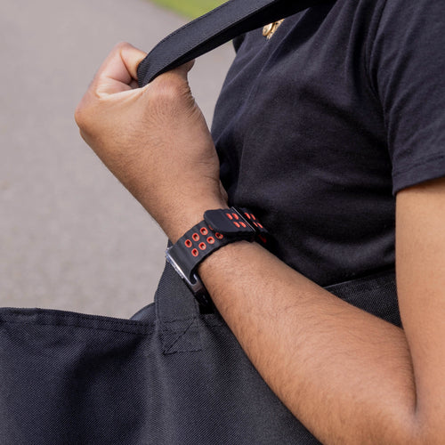 Samsung Galaxy Watch 8 - 44mm Ocean bandje (zwart/rood)
