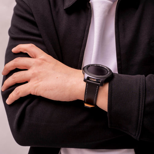 Polar Vantage M 'One Push' Leather Strap (Black)