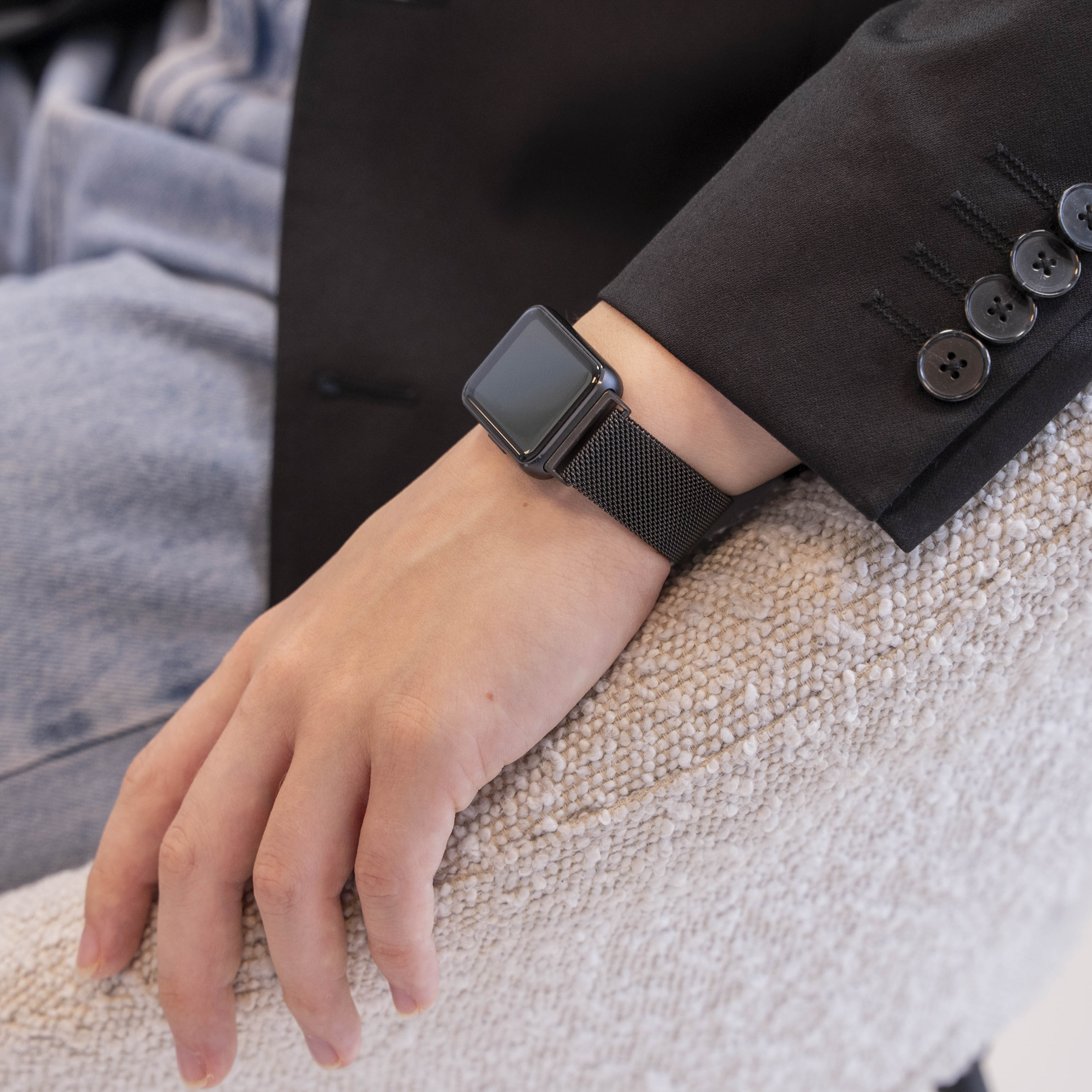 Samsung Galaxy Fit 3 Milanese Armband (Schwarz)