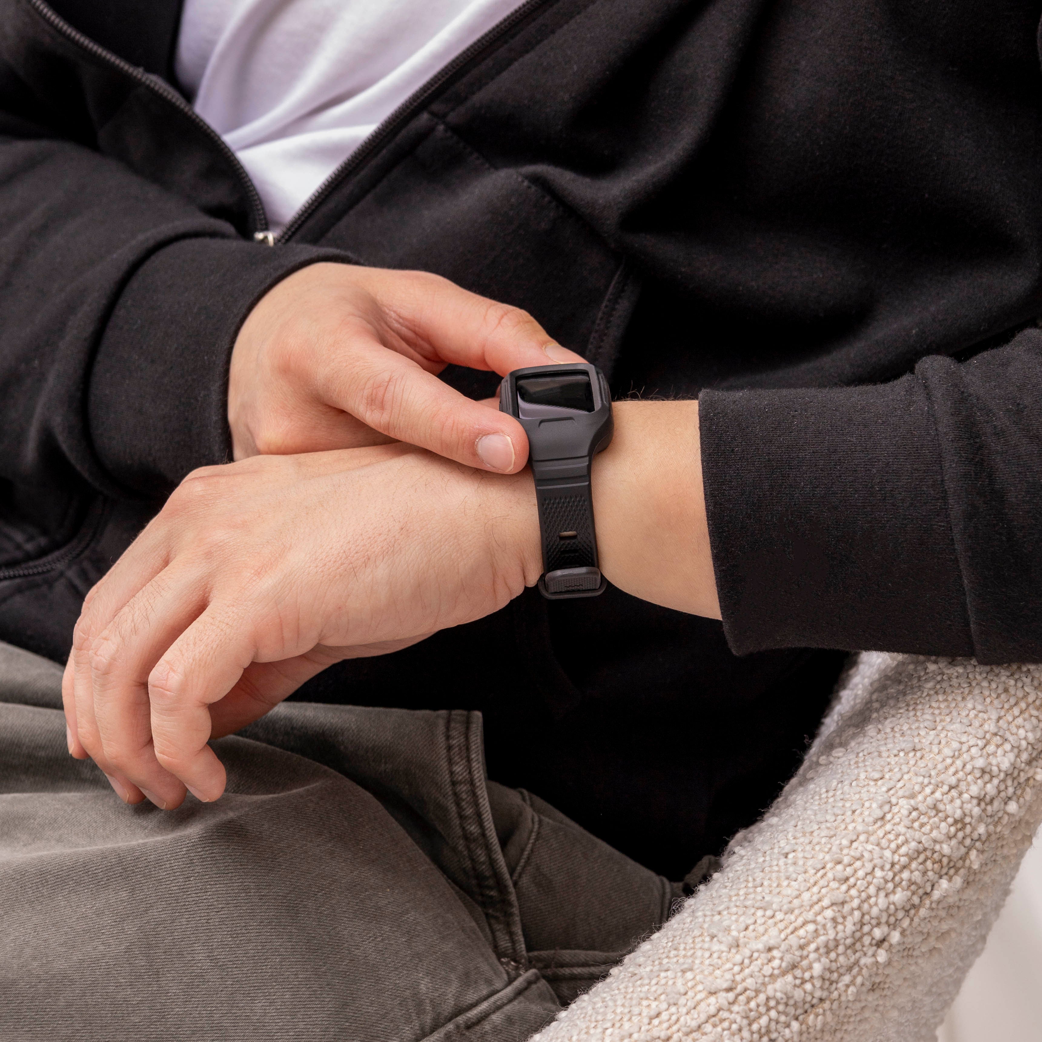 Huawei Band 9 TPU-Armband mit Rahmen (Schwarz)