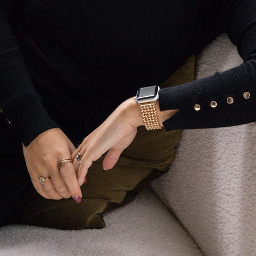 Correa cuentas acero Apple Watch Ultra (dorado)