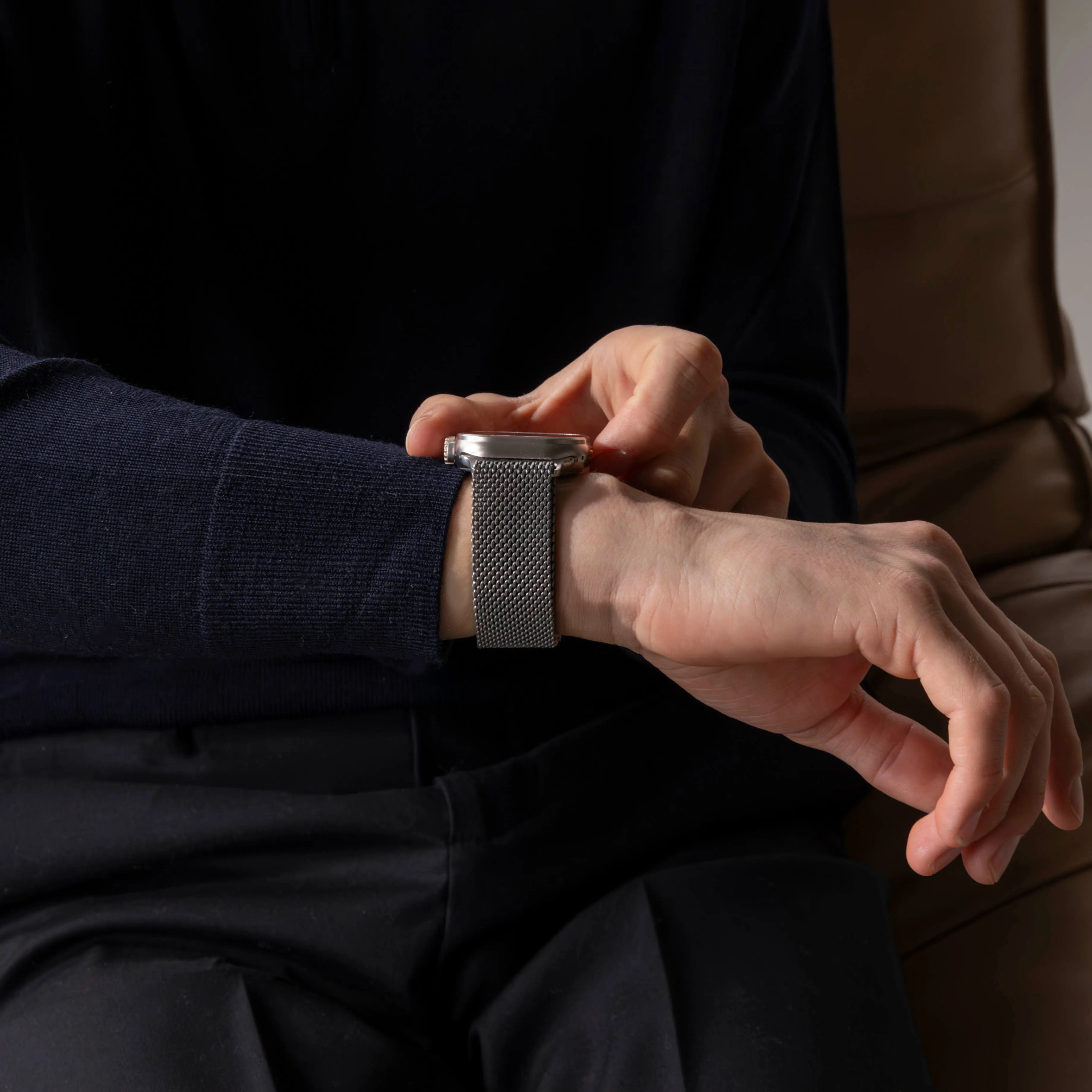Apple Watch Titan Milanese-Armband (Silber)