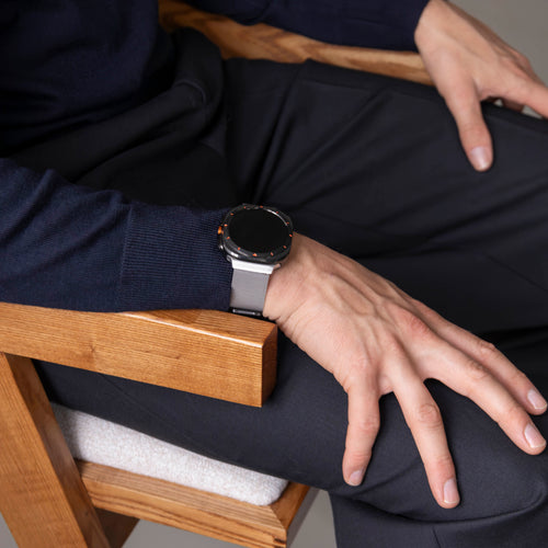Bandz Samsung Galaxy Watch Ultra Milanese loop band (zilver)