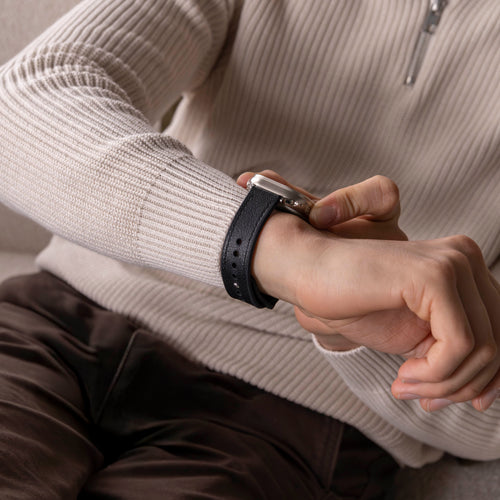 Apple Watch Hybrid Leather Strap (Black)