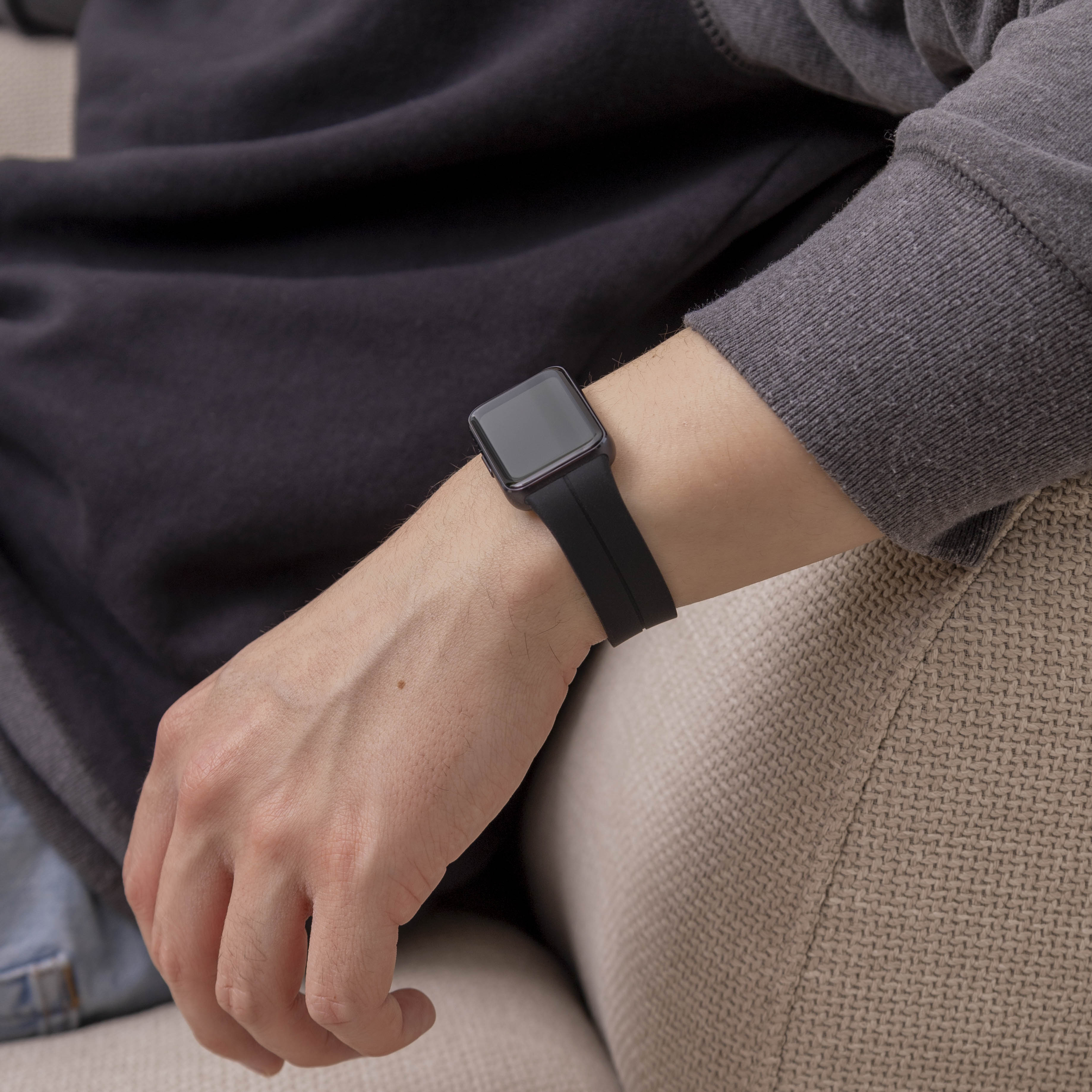 Samsung Galaxy Fit 3 D-Schnalle Silikonarmband (Schwarz)