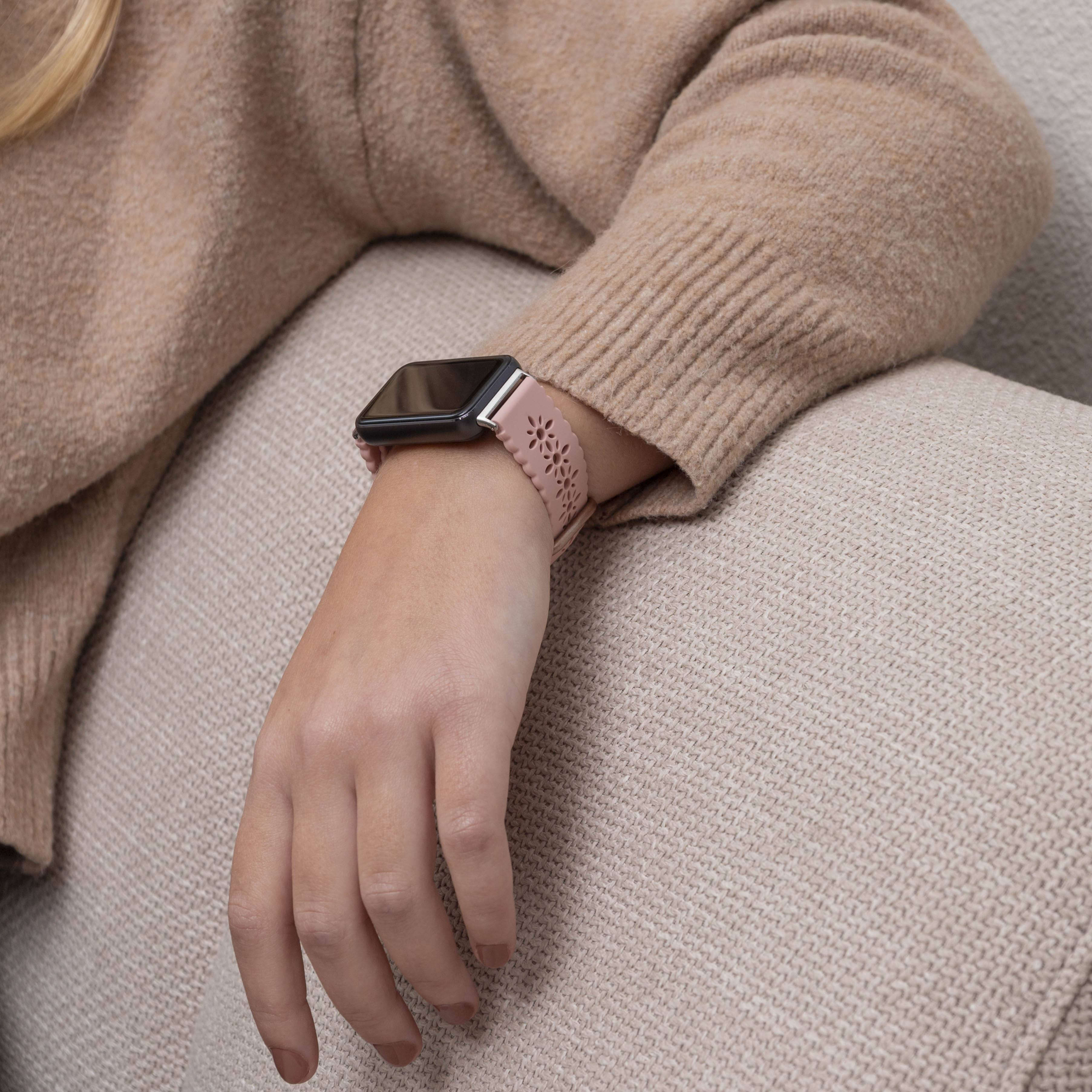 Samsung Galaxy Fit 3 gemustertes Silikonarmband (Rosa)