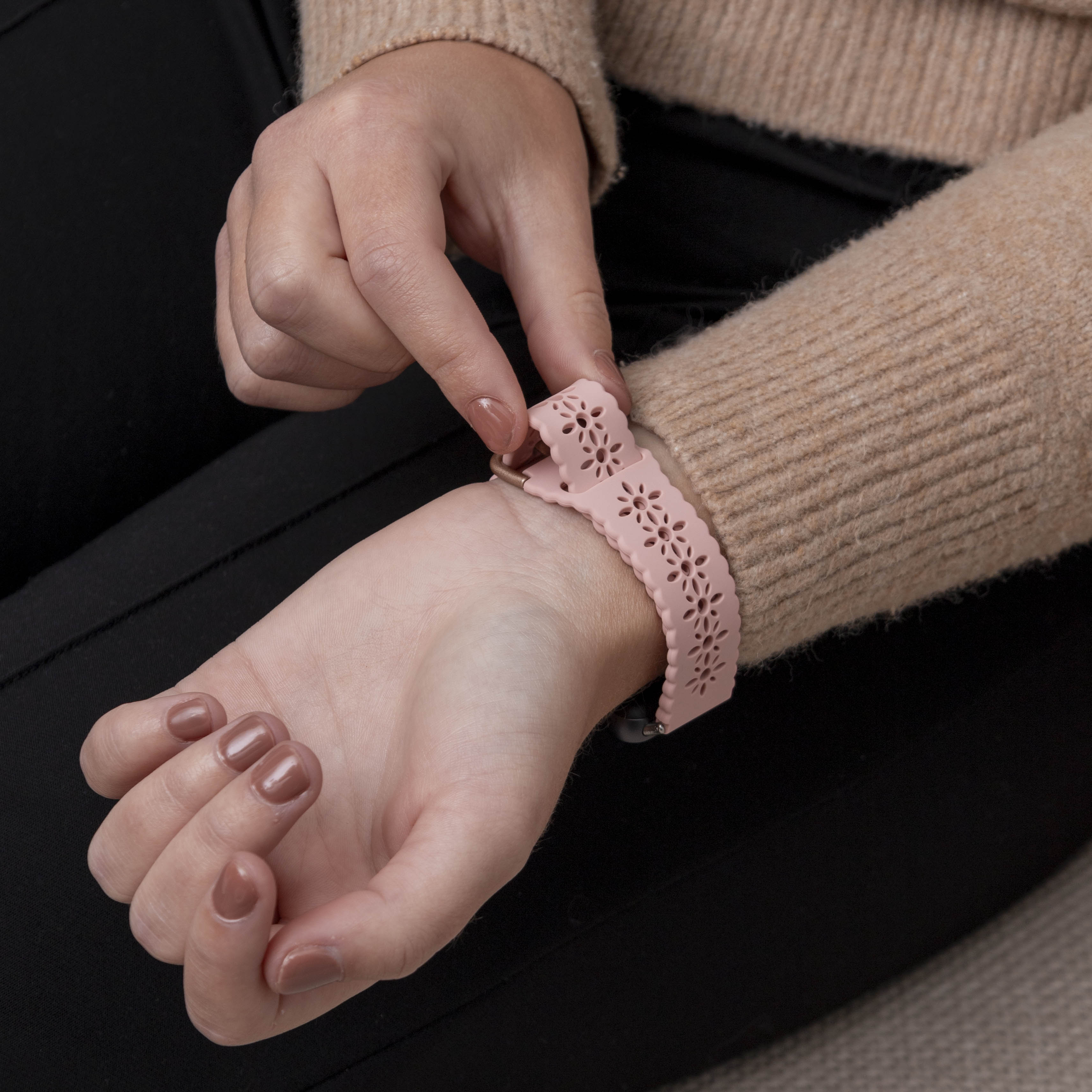 Samsung Galaxy Fit 3 gemustertes Silikonarmband (Rosa)