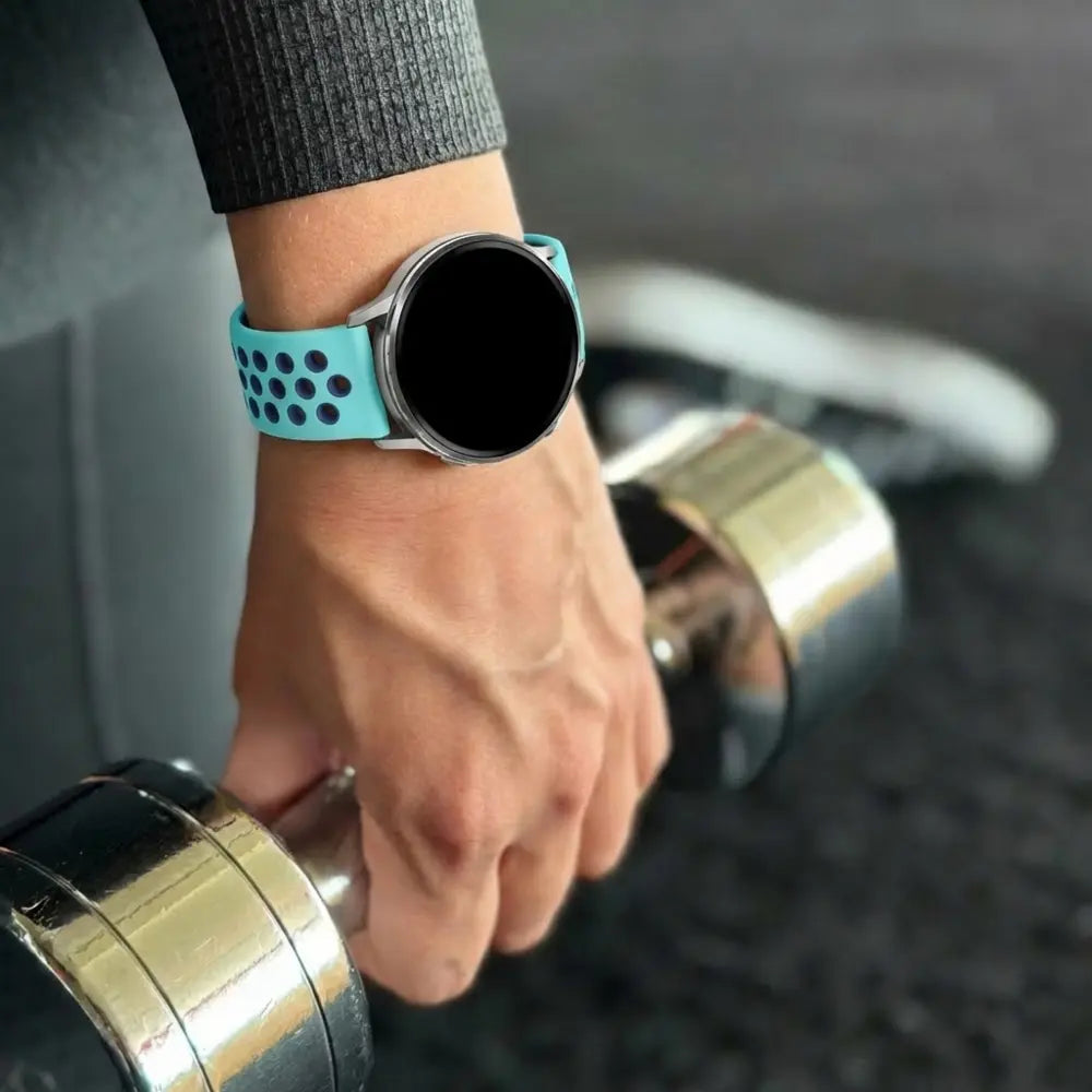 Bandz Garmin Bounce 2 Sport Strap 'Deluxe' (Aqua-Blue)