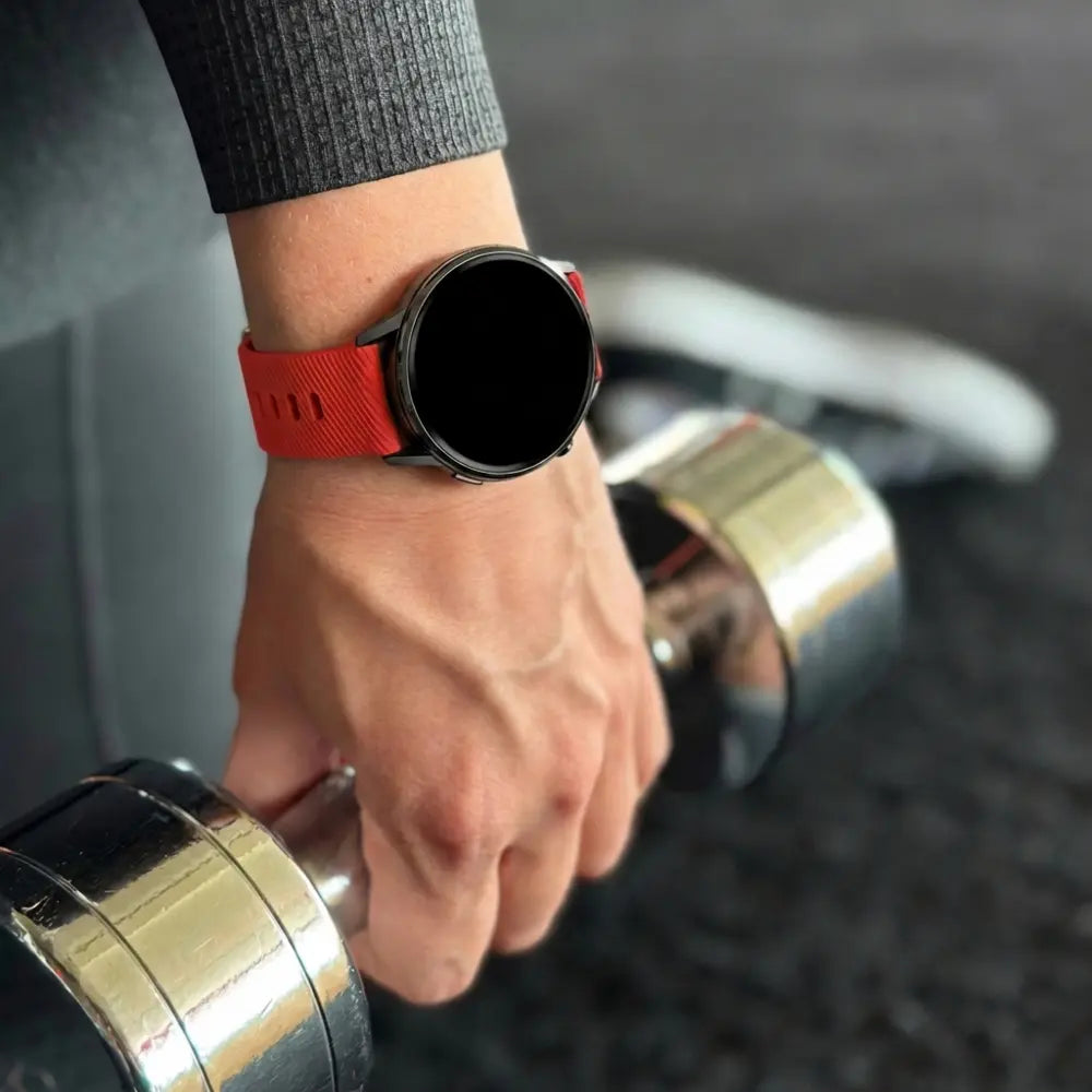 Bandz Garmin Forerunner 255s Silicone Strap 'Deluxe' (Red)