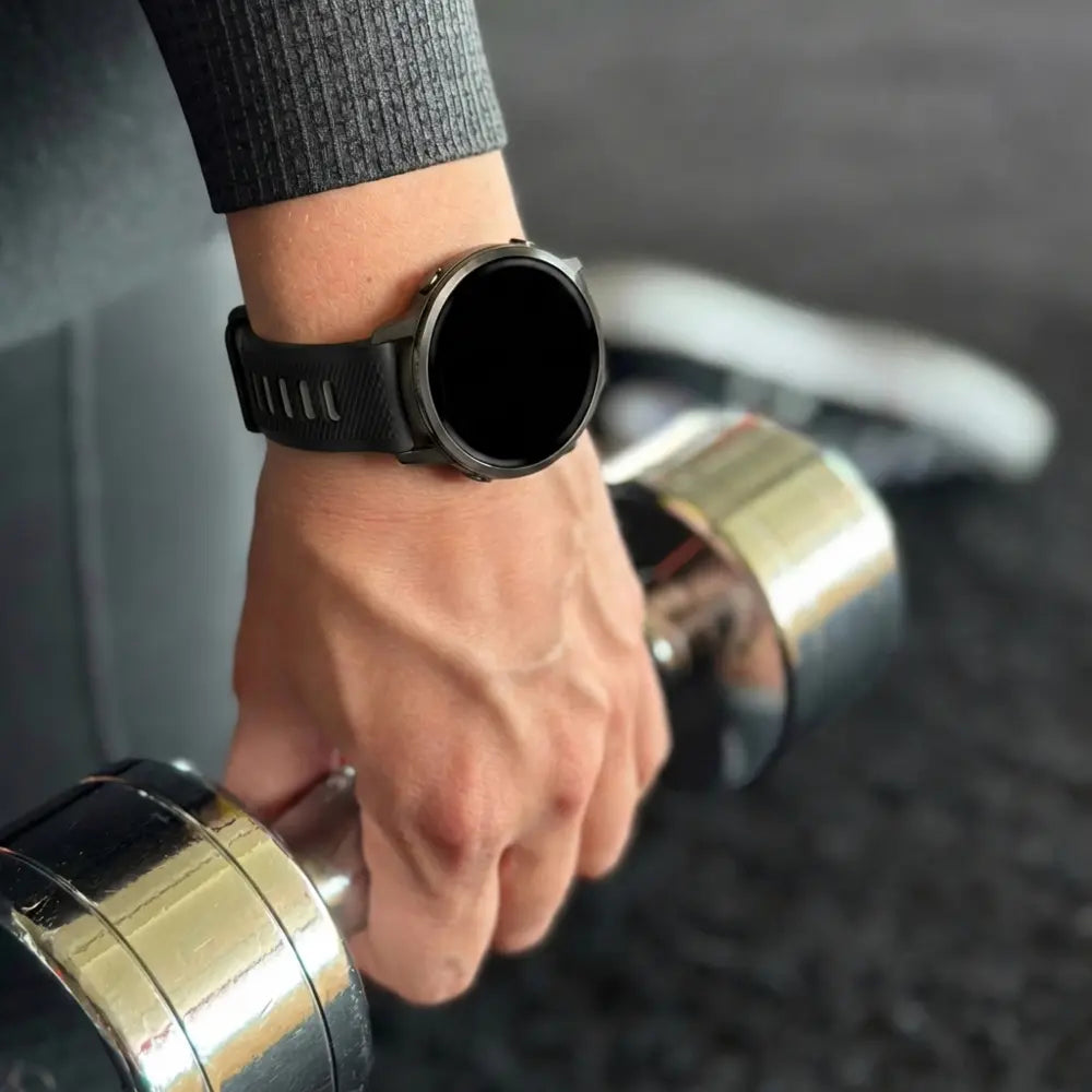 Bandz Bracelet sport avec boucle Garmin Venu 2s (noir/gris)