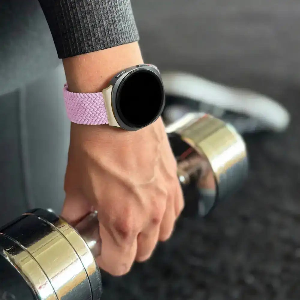 Bandz Samsung Galaxy Watch 8 - 44mm magnetisch geweven bandje (lila)