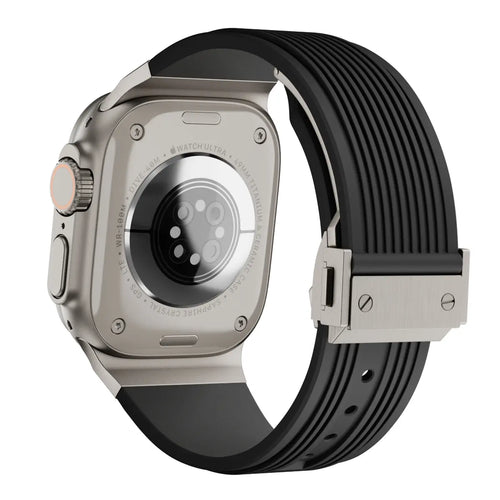 Correa silicona elástica líquida Apple Watch (negro)