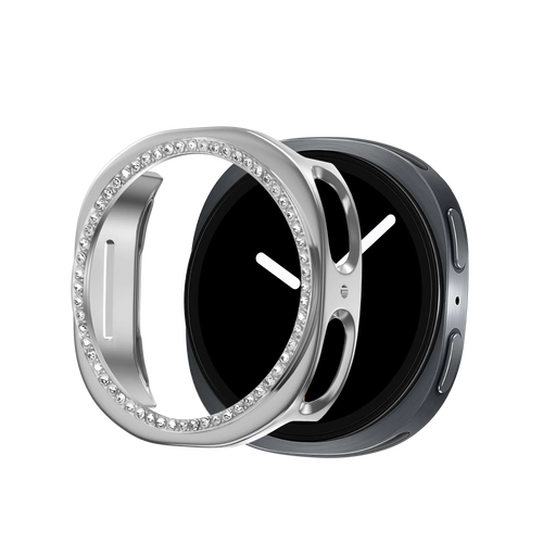 Bandz Samsung Galaxy Watch 8 - 40mm Diamant PC Hülle (Silber)