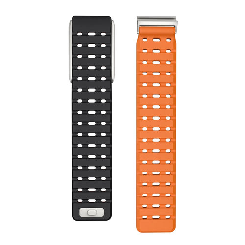 Kompatibel mit Whoop 5.0 magnetisches Silikonarmband (Schwarz/Orange)