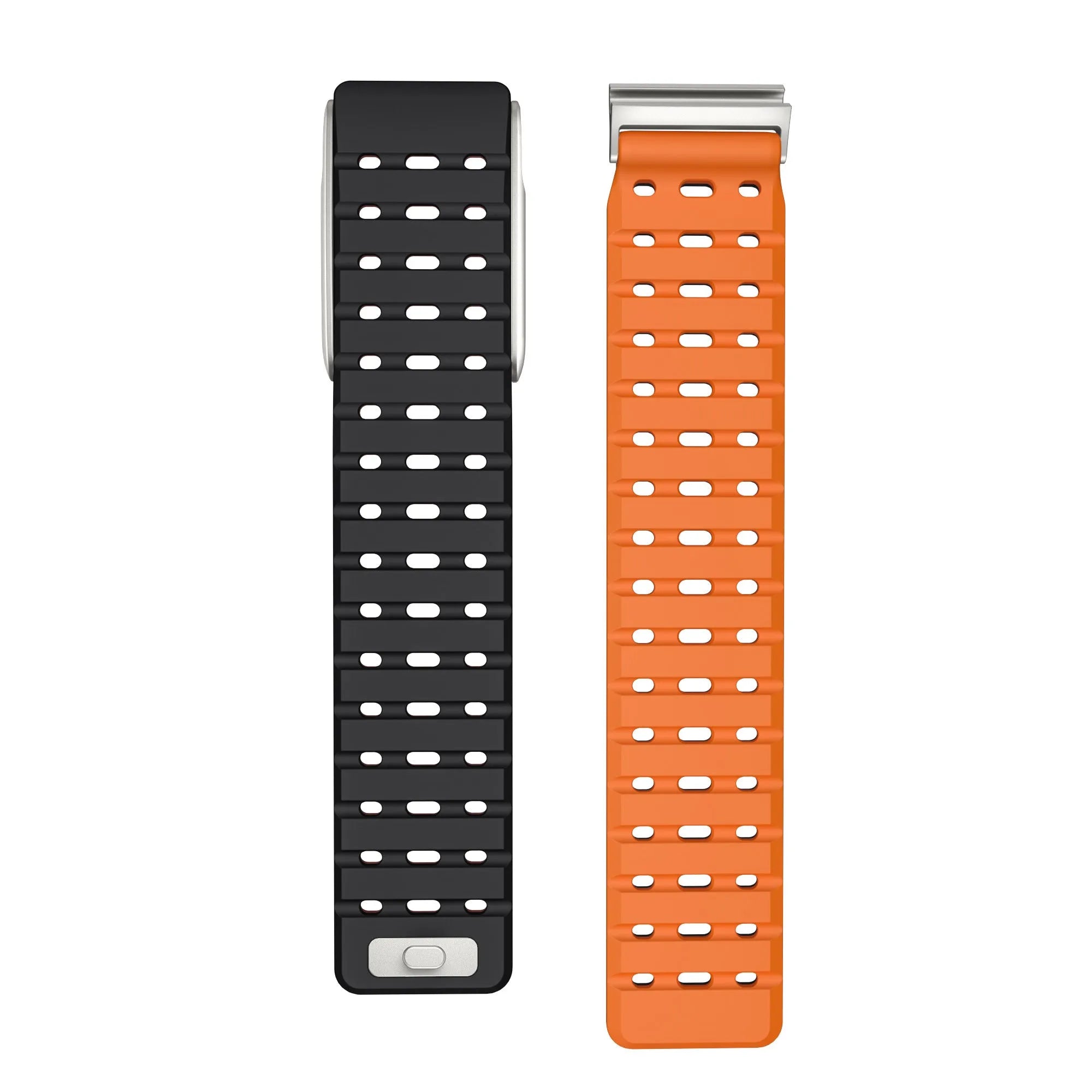 Bracelet silicone magnétique compatible avec Whoop MG (noir/orange)
