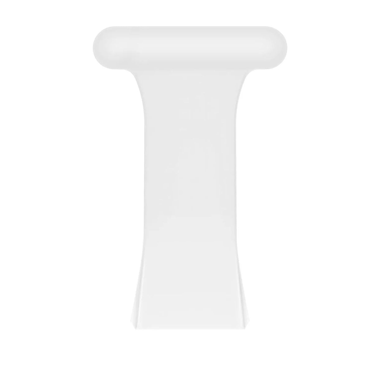 Silicone Nurse Fob, white, laid flat, separate parts, direct top view
