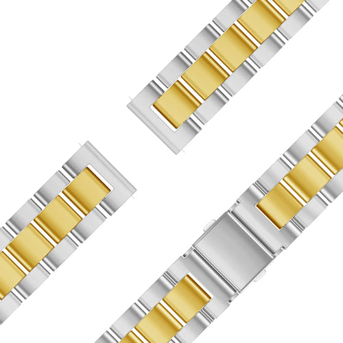 Bandz Pebble Round 2 - 14mm Steel Strap 'Classic' (Silver/Gold)