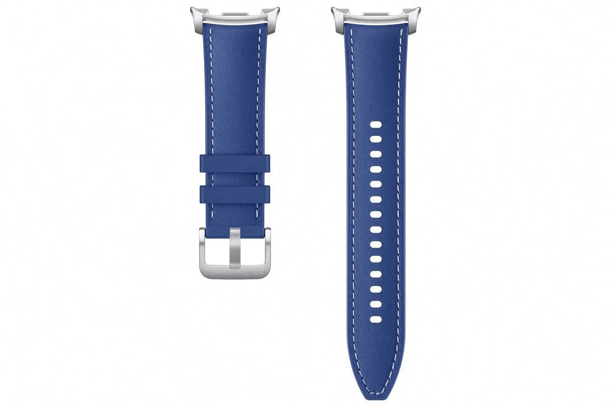 Leather Original Hybrid Strap, laid flat, separate parts, direct top view