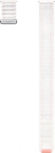 Nylon Fabric Strap, white, laid flat, separate parts, direct top view