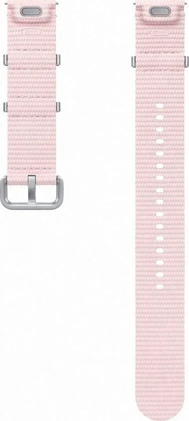 Nylon Athleisure Strap, pink, laid flat, separate parts, direct top view