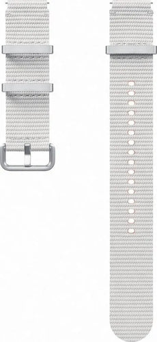 Nylon Athleisure Strap, silver, laid flat, separate parts, direct top view