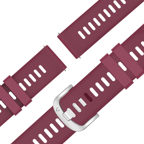 Bandz Bracelet silicone 'Deluxe' Garmin Venu 4 - 41mm (rouge vin)