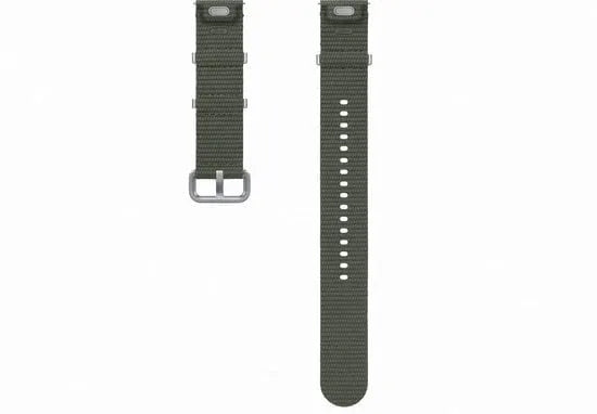 Nylon Athleisure Strap, khaki, laid flat, separate parts, direct top view