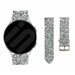Bracelet cuir brillante Amazfit Active 2 (argent)