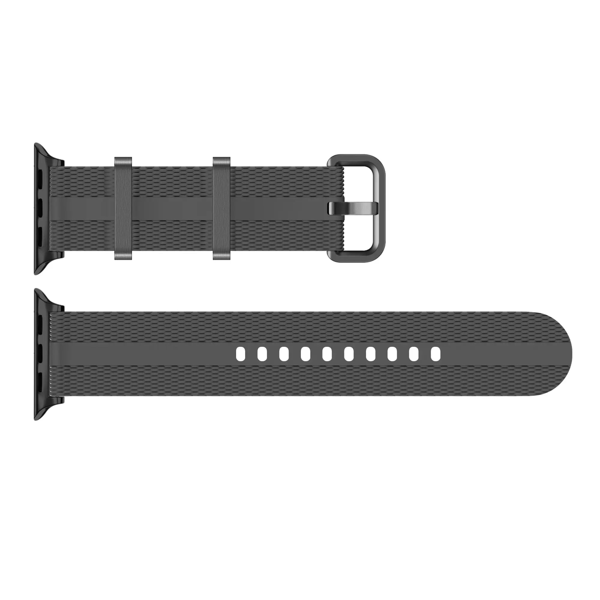 Apple Watch Silicone Active Strap (Dark Grey/Orange)