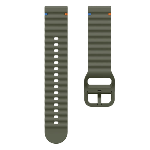 Huawei Watch GT 5 - 46mm wave siliconen bandje (legergroen)