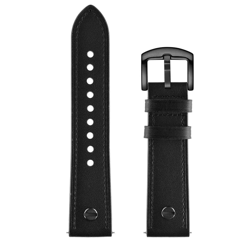 Amazfit Balance Leather Strap with Screw (Black)