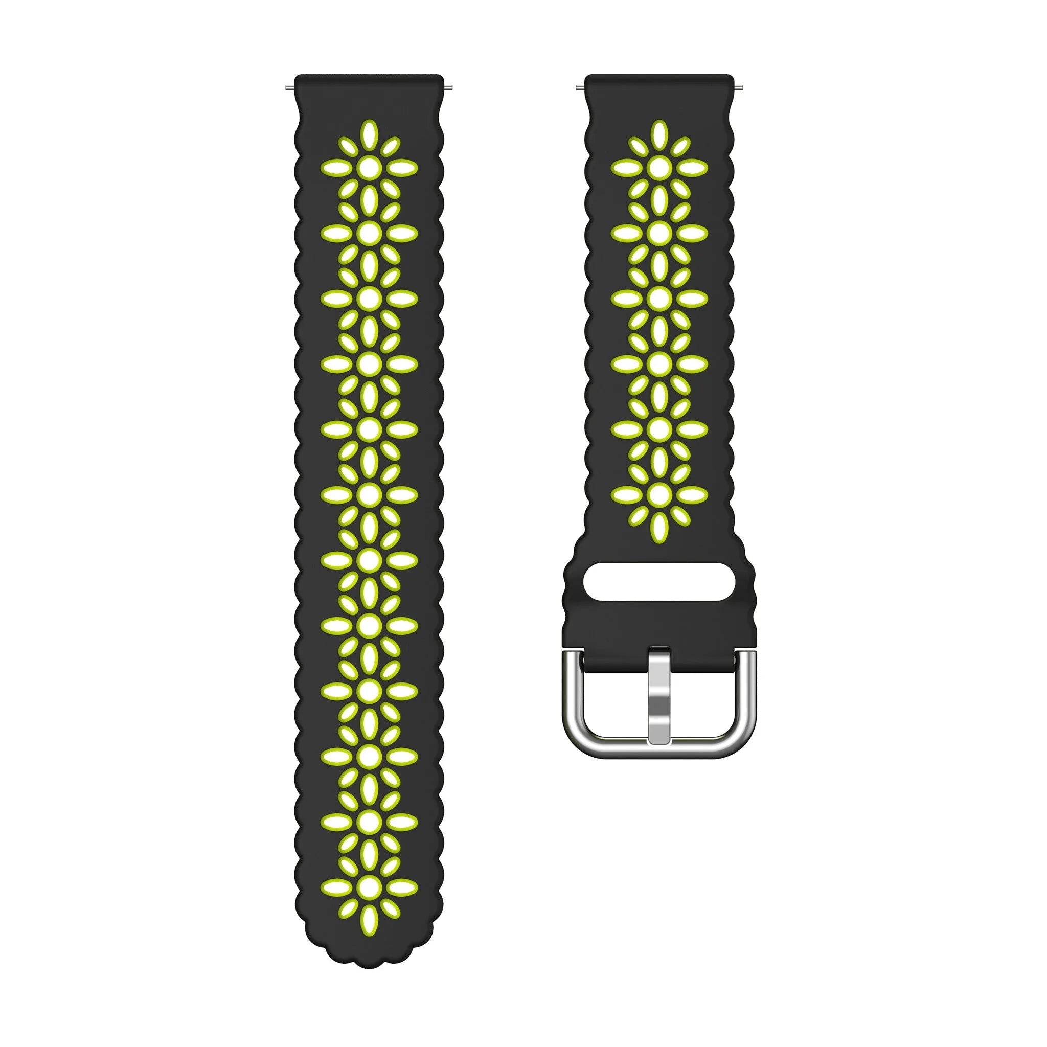 Amazfit GTS 4 Gemustertes Silikonarmband (Schwarz/Grün)