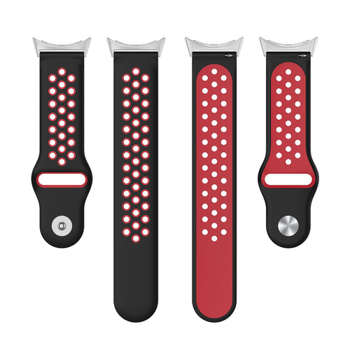 Google Pixel Watch 5 - 41mm sport bandje (zwart/rood)