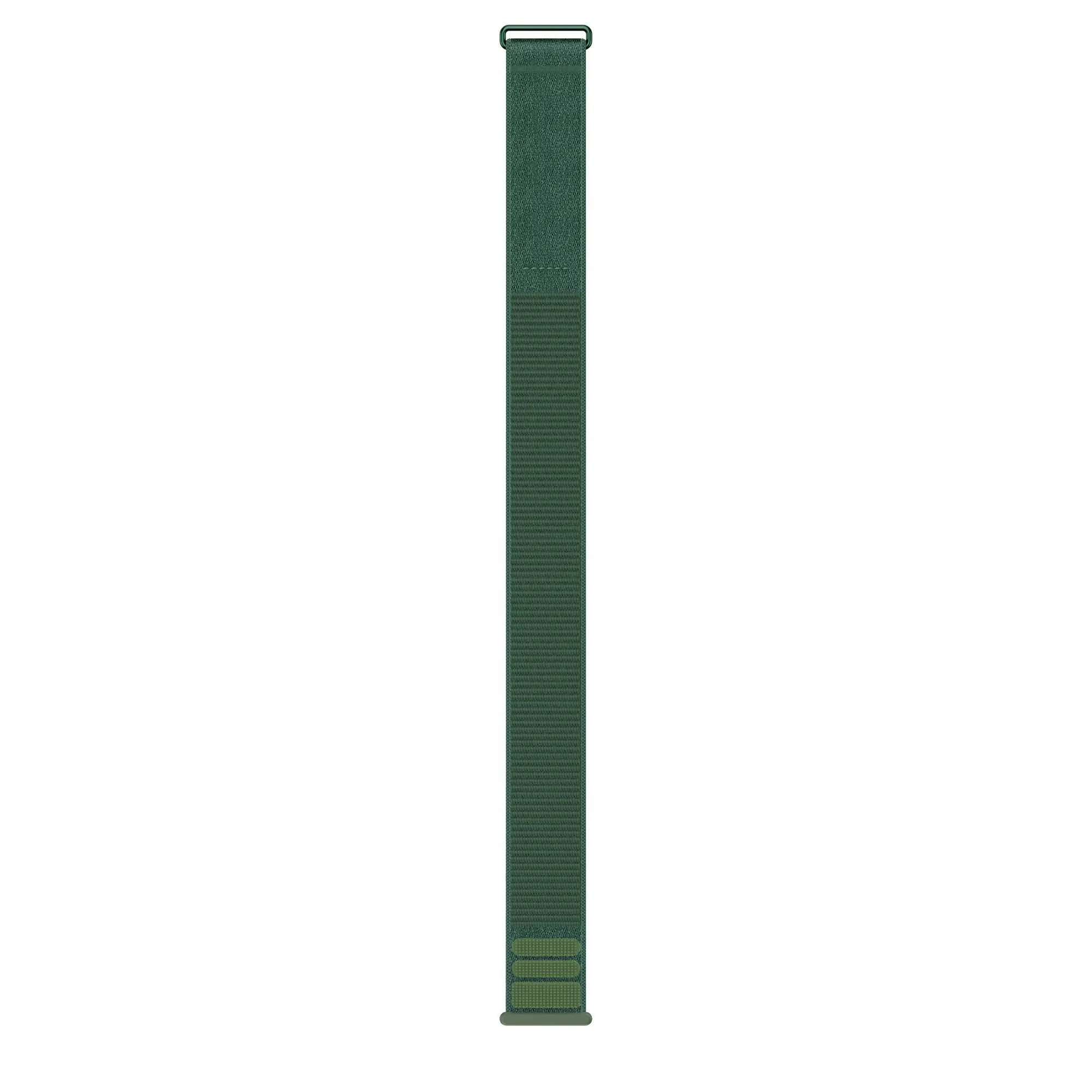Nylon Strap 'Classic', viridian, laid flat, separate parts, direct top view