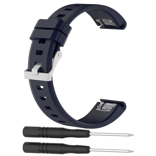 Garmin D2 Mach 2 - 47mm Glänzendes Silikonarmband (Dunkelblau)