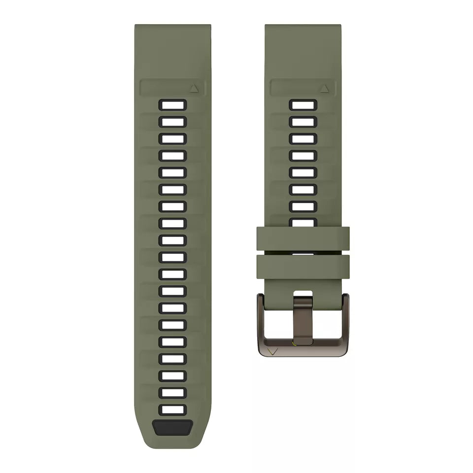 Garmin Fenix 8 Pro - 51mm Sport Armband mit Schnalle (Olivgrün/Schwarz)