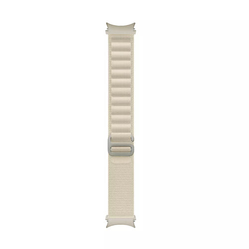 Alpine Nylon Strap, starlight, laid flat, separate parts, direct top view