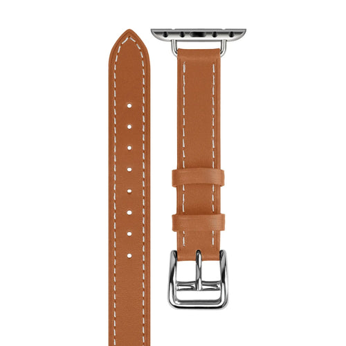 Correa cuero Double Tour Apple Watch (marrón claro)