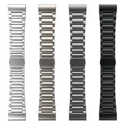 Magnetic Titanium Strap, graphite, laid flat, separate parts, direct top view