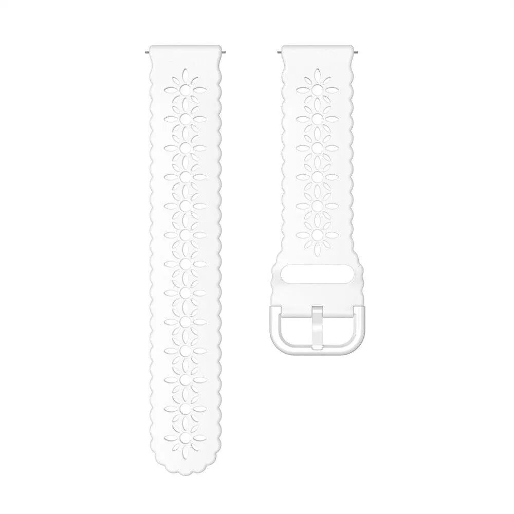 Amazfit Bip 3 (Pro) Patterned Silicone Strap (White)